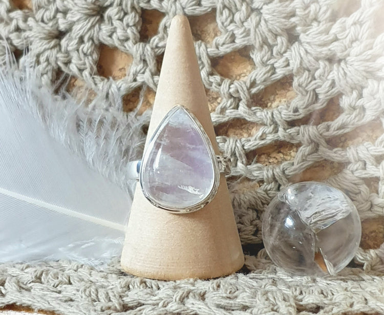 ~ Blue Fire Moonstone Ring ~