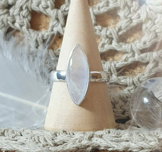 ~ Blue Fire Moonstone Ring ~
