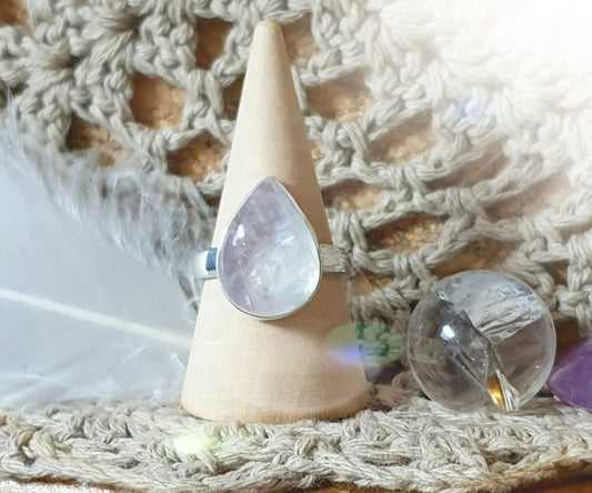 ~ Blue Fire Moonstone Ring ~