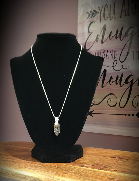 ~ Herkimer Diamond & Rainbow Moonstone Designer Pendant ~