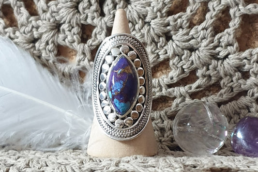 ~ Purple Copper Turquoise Ring ~