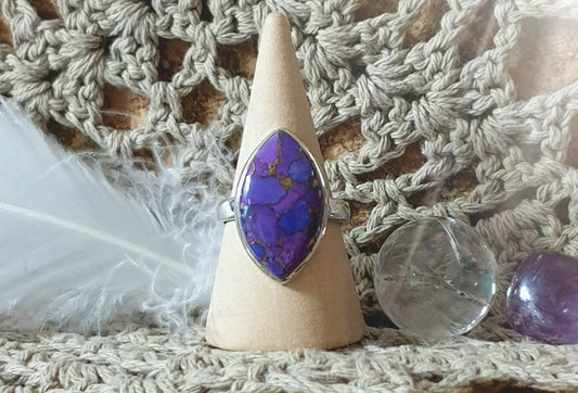 ~ Purple Copper Turquoise Ring ~