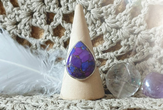 ~ Purple Copper Turquoise Ring ~