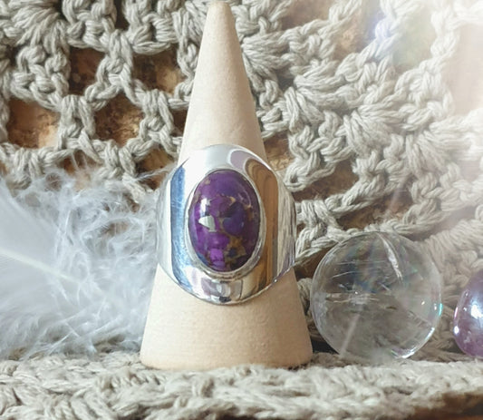 ~ Purple Copper Turquoise Ring ~