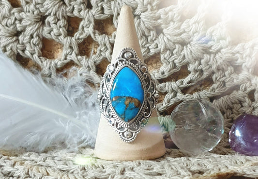 ~ Blue Copper Turquoise Ring ~