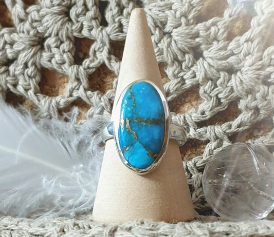 ~ Blue Copper Turquoise Ring ~
