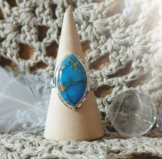 ~ Blue Copper Turquoise Ring ~