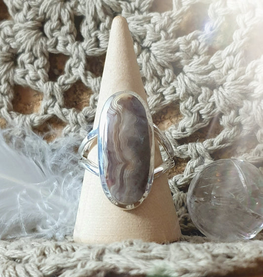 ~ Laguna Lace Agate Ring ~