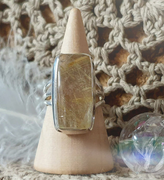 ~ Golden Rutilated Quartz Ring ~