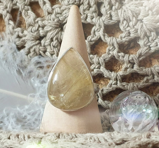 ~ Golden Rutilated Quartz Ring ~