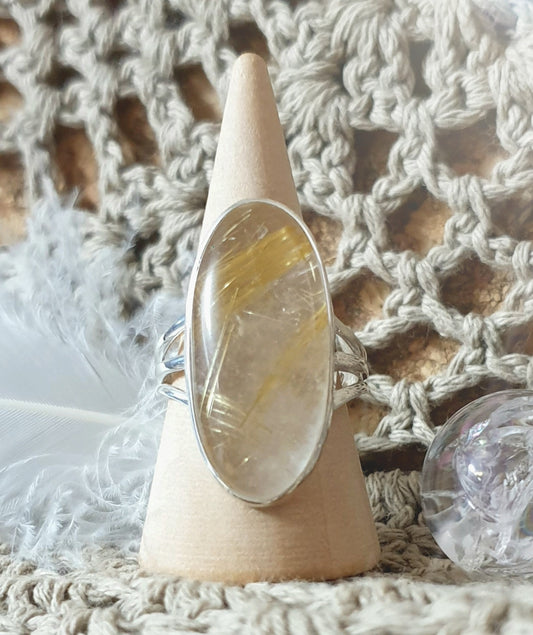 ~ Golden Rutilated Quartz Ring ~