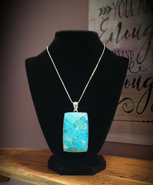 ~ Blue Mohave Turquoise Pendant ~