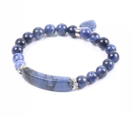 ~ Sodalite Bracelet With Heart ~