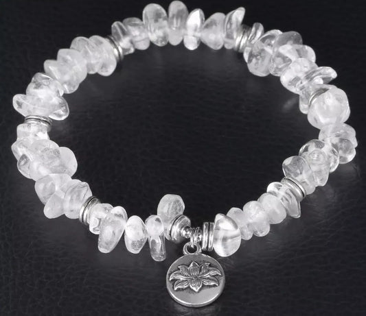 ~ Clear Quartz Crystal Chip Bracelet ~