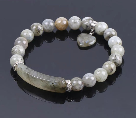 ~ Labradorite Bracelet With Heart ~