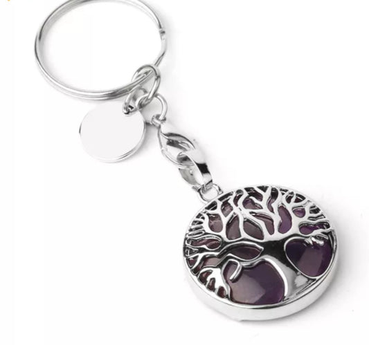 ~ Amethyst Tree Of Life Keyring ~