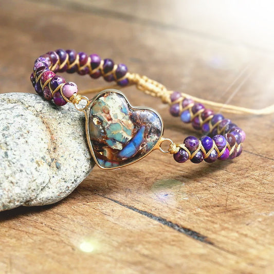 ~ Imperial Jasper Heart Bracelet ~