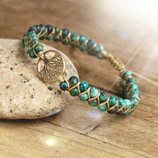 ~ African Jasper Tree Of Life Bracelet ~