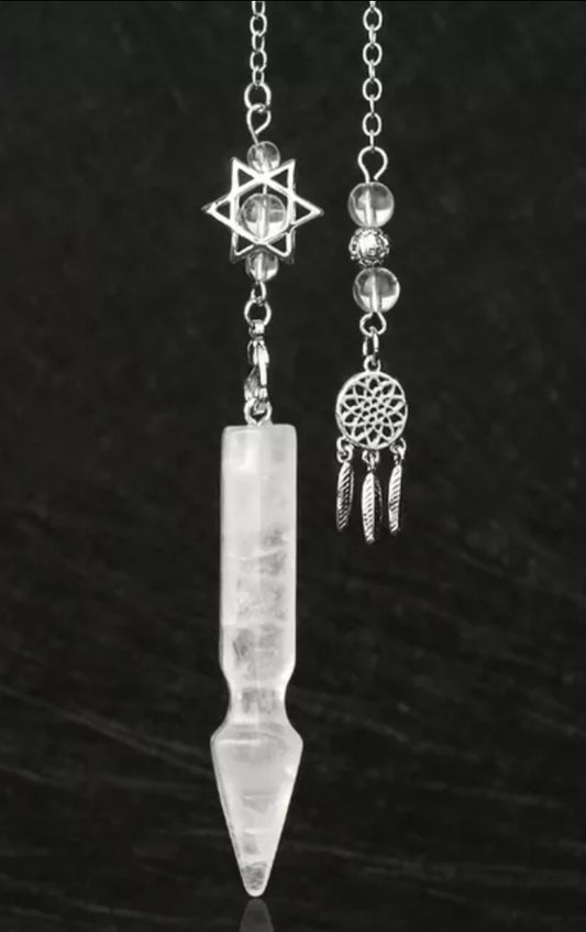 ~ Clear Quartz Merkaba Pendulum ~