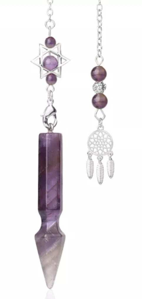 ~ Amethyst Merkaba Pendulum ~
