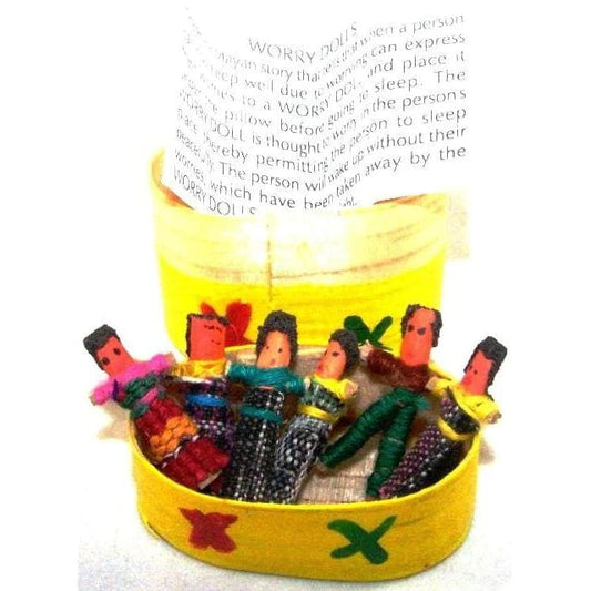 6 Mini Worry Dolls & Keepsake Box