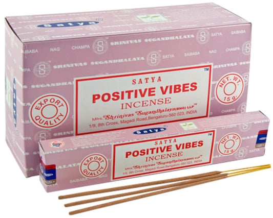~ Satya Perfumed Incense Sticks - Positive Vibes ~