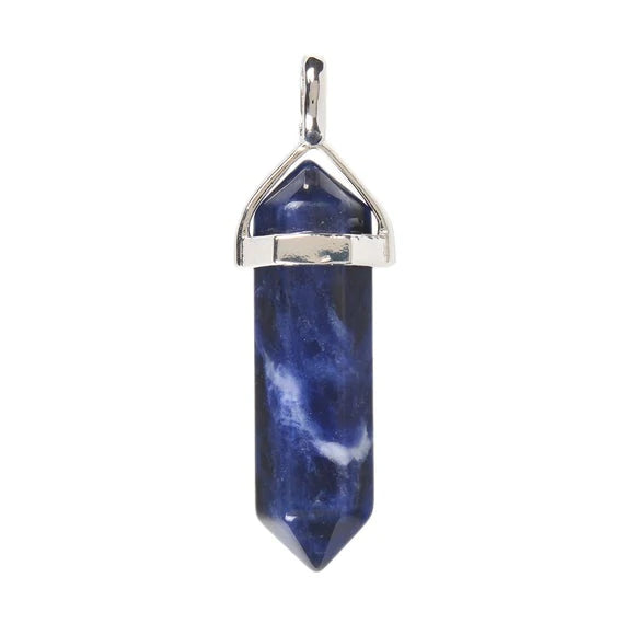 Sodalite Double Terminated Point Pendant