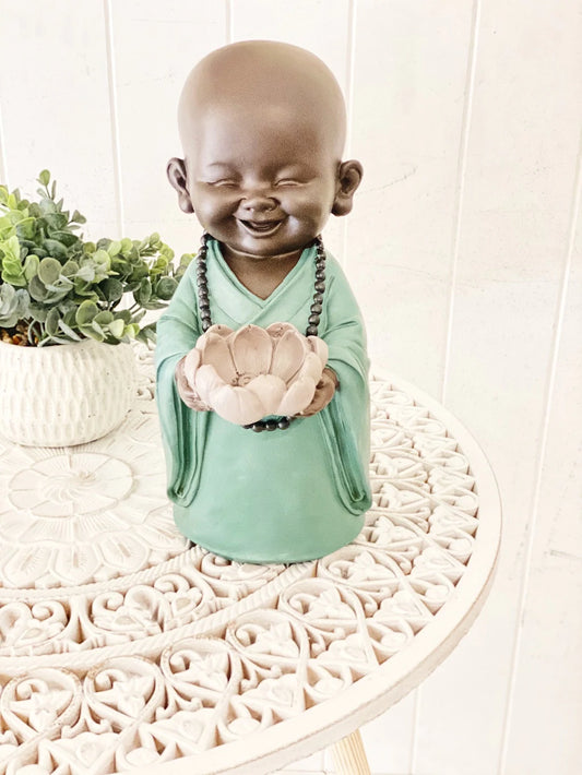 ~Turquoise Monk Candle Holder~