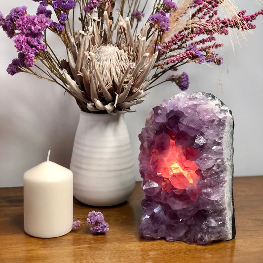 ~ Natural Amethyst Lamp ~