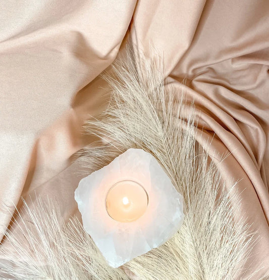 ~ Clear Quartz Tealight Holder ~