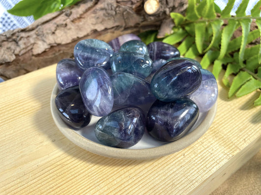 ~Rainbow Fluorite Tumbled Gemstone - RELAXATION~