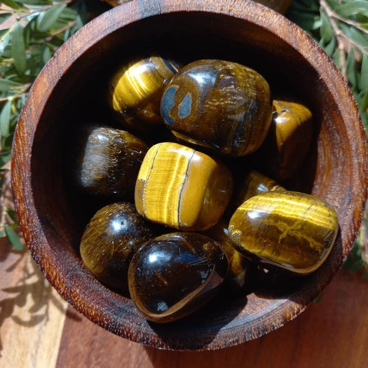 ~Gold Tiger Eye Tumbled Gemstone - POWER~